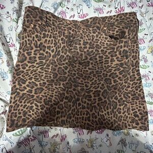 GAP Leopard Print Mini Skirt